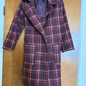 (Closet cleanout ‼️) Size M, Plaid Coat - only worn once